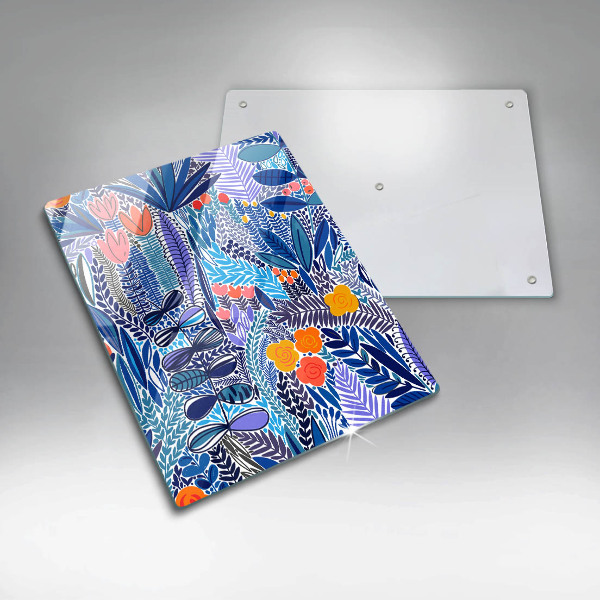 Glass worktop saver Painted meadow