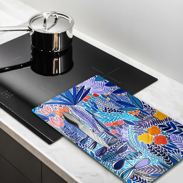 Glass worktop saver Painted meadow