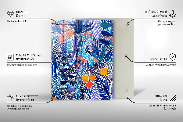 Glass worktop saver Painted meadow