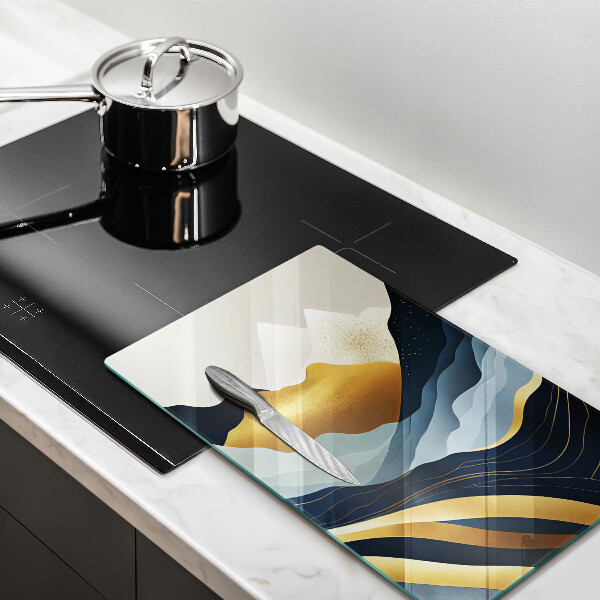 Glass worktop saver Abstract mountains