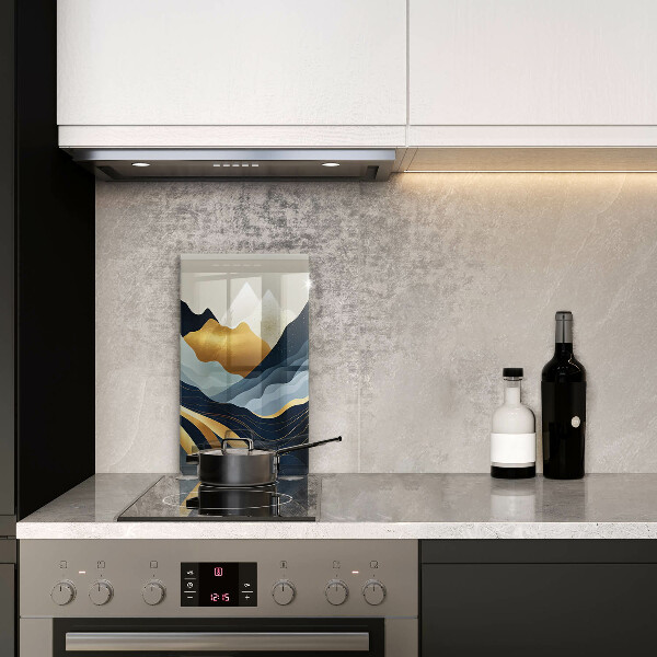 Glass worktop saver Abstract mountains