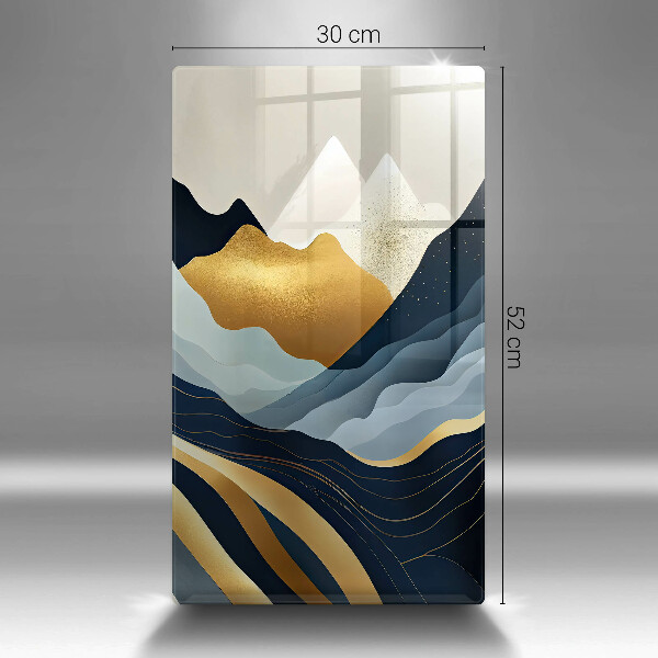 Glass worktop saver Abstract mountains