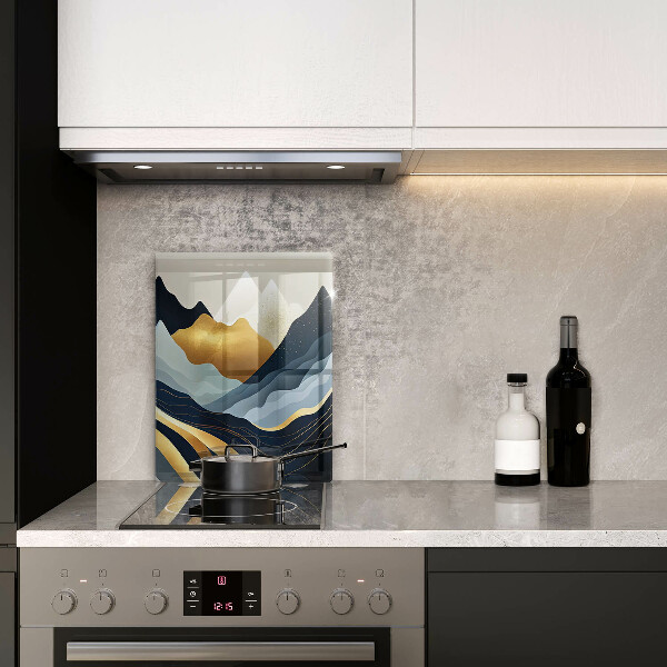 Glass worktop saver Abstract mountains