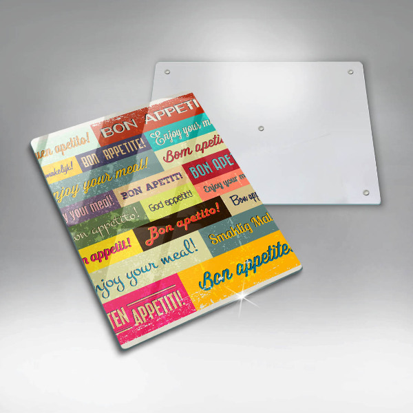 Cutting board Enjoy your meal transcriptions