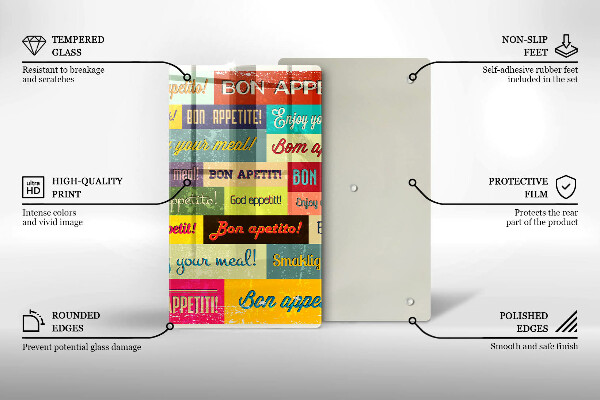 Cutting board Enjoy your meal transcriptions