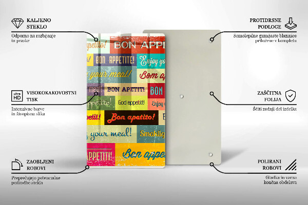 Cutting board Enjoy your meal transcriptions