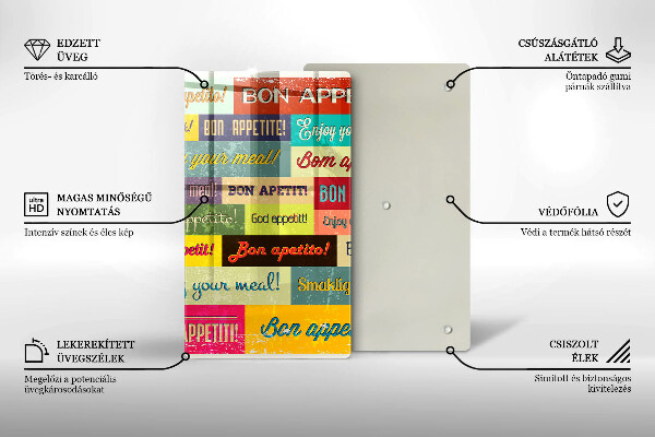 Cutting board Enjoy your meal transcriptions