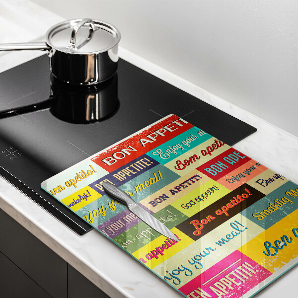 Cutting board Enjoy your meal transcriptions