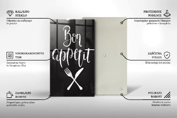 Cutting board The inscription Bon Appetit