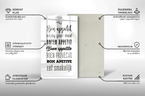 Cutting board Kitchen inscription, sentence