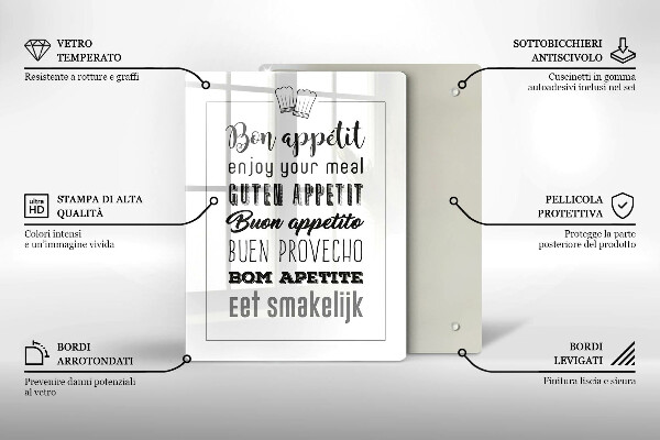 Cutting board Kitchen inscription, sentence