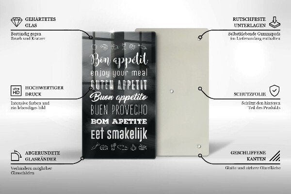 Cutting board Kitchen inscription, sentence