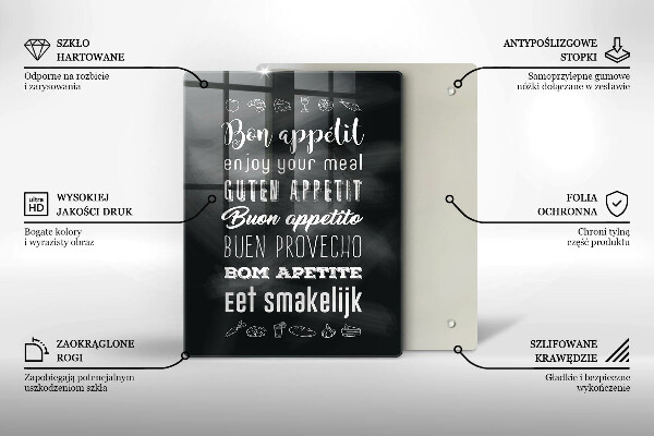 Cutting board Kitchen inscription, sentence