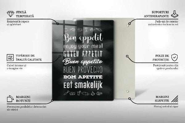 Cutting board Kitchen inscription, sentence