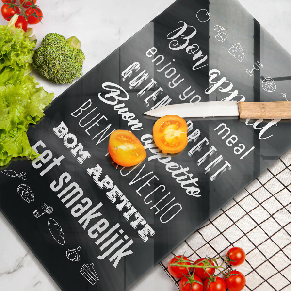 Cutting board Kitchen inscription, sentence