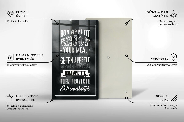 Cutting board Inscription to the kitchen, sentence