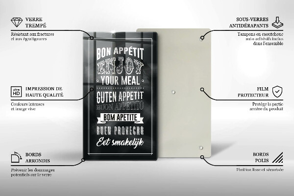 Cutting board Inscription to the kitchen, sentence