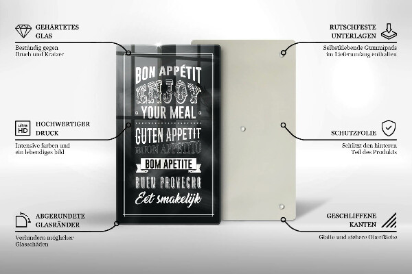 Cutting board Inscription to the kitchen, sentence