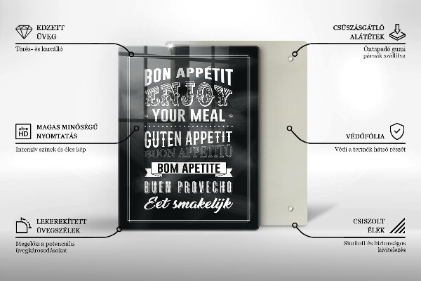 Cutting board Inscription to the kitchen, sentence