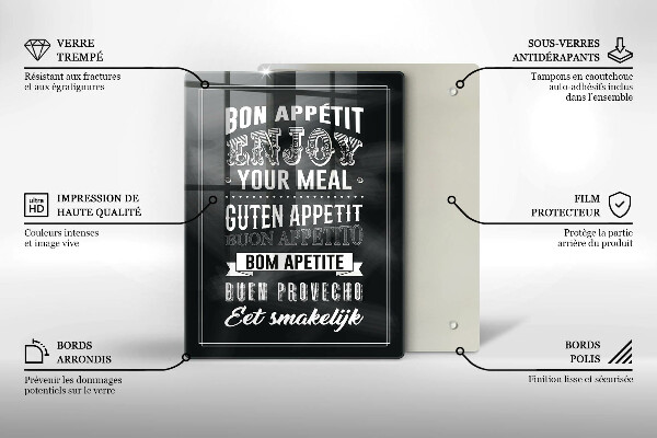 Cutting board Inscription to the kitchen, sentence