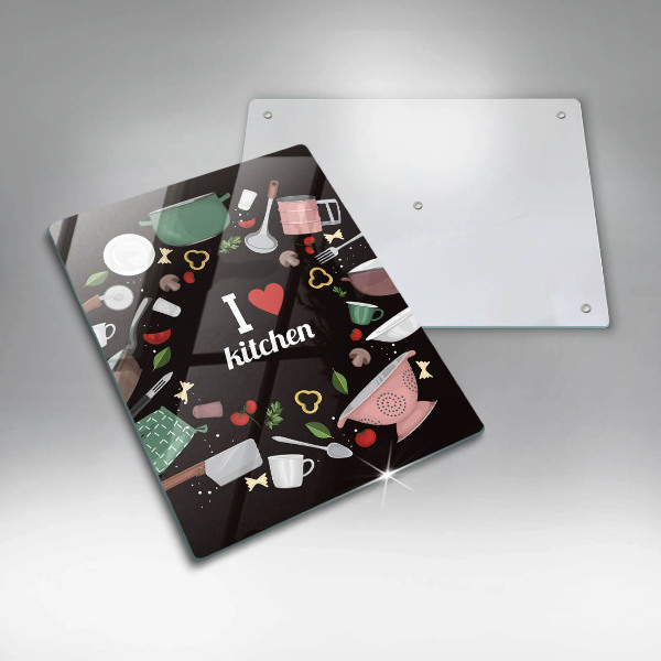 Cutting board Illustration I Love Kitchen