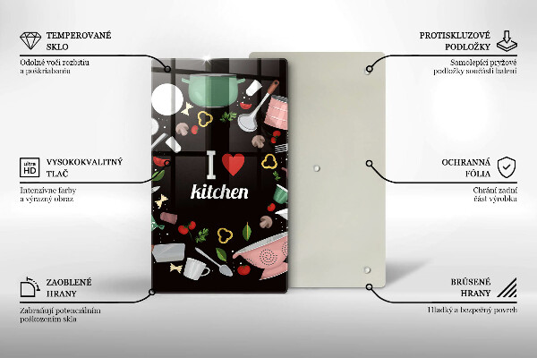 Cutting board Illustration I Love Kitchen