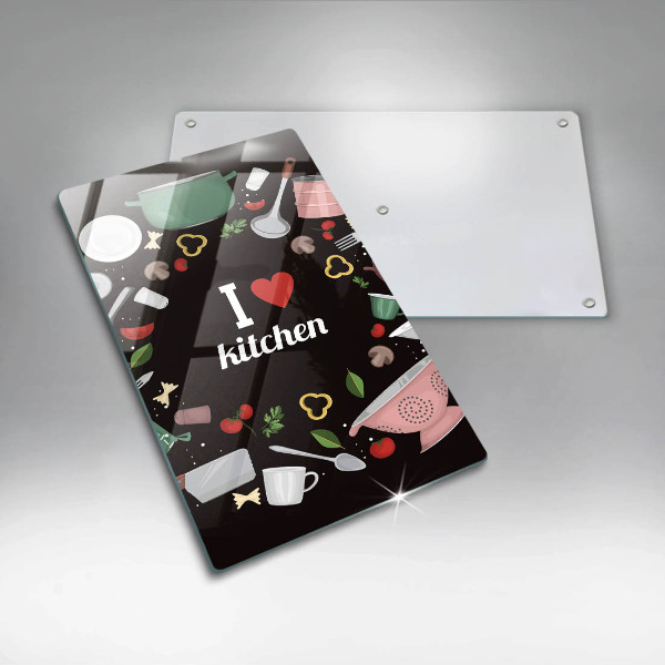 Cutting board Illustration I Love Kitchen