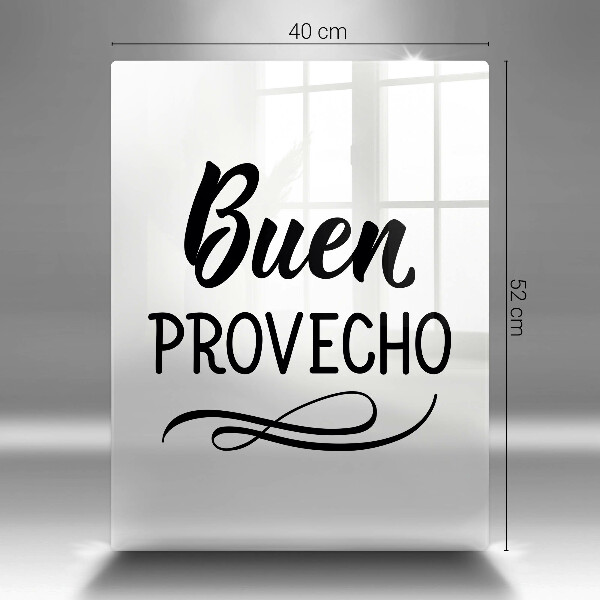 Glass worktop saver The inscription Buen Provecho