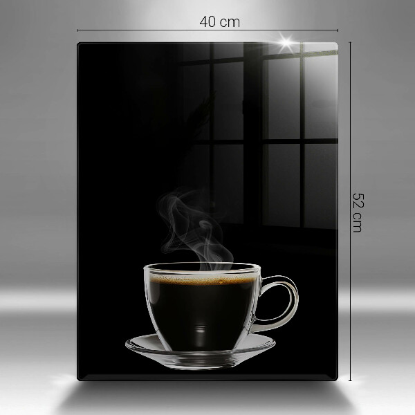 Glass worktop saver A glass of hot coffee