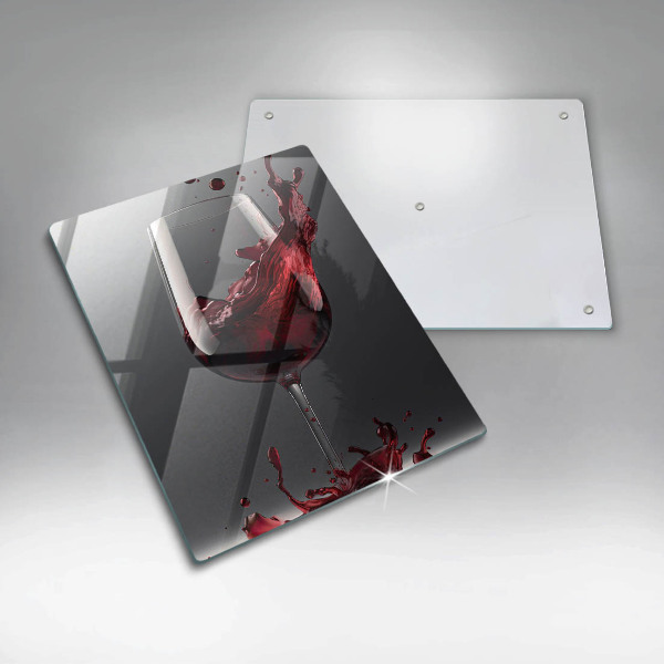 Glass worktop saver Red wine in a glass