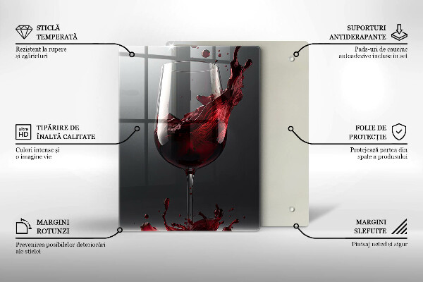 Glass worktop saver Red wine in a glass