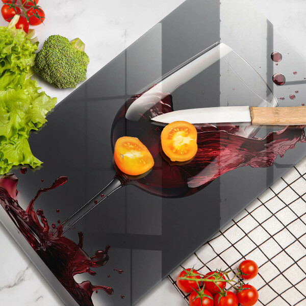 Glass worktop saver Red wine in a glass