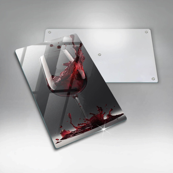 Glass worktop saver Red wine in a glass