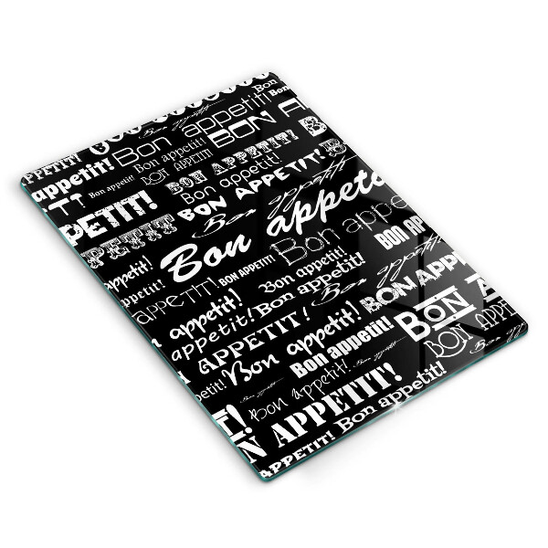 Cutting board Kitchen text Bon Appetit