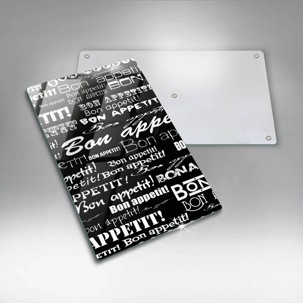 Cutting board Kitchen text Bon Appetit