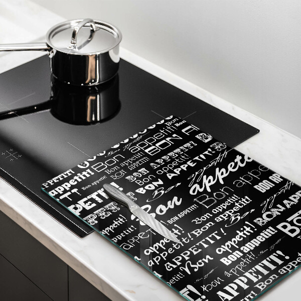 Cutting board Kitchen text Bon Appetit