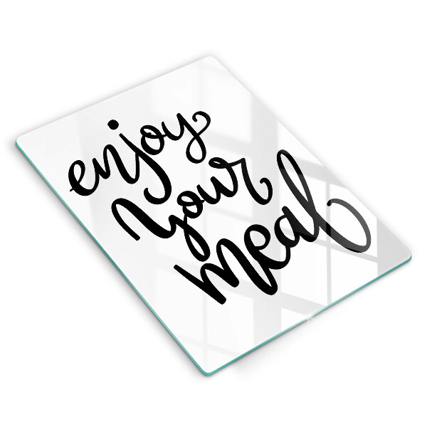 Glass worktop saver The inscription Enjoy Yout Meal