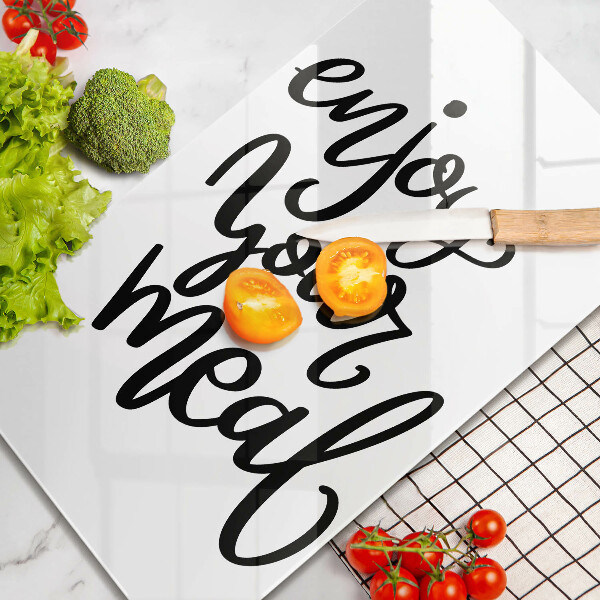 Glass worktop saver The inscription Enjoy Yout Meal