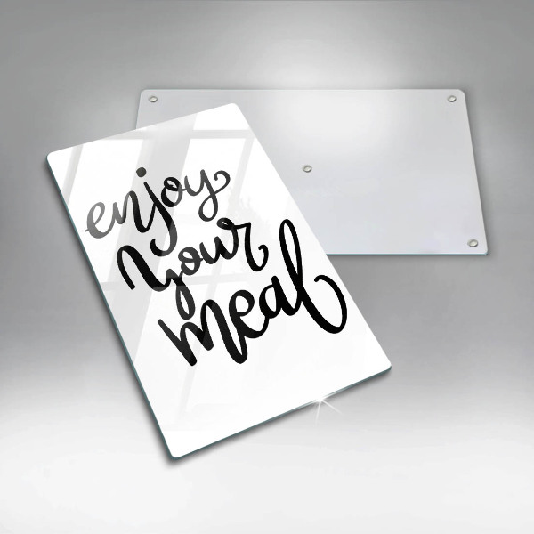 Glass worktop saver The inscription Enjoy Yout Meal