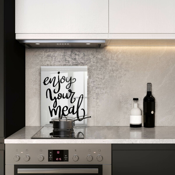 Glass worktop saver The inscription Enjoy Yout Meal