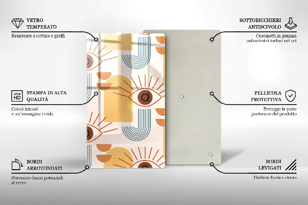 Cutting board Boho pattern eyes