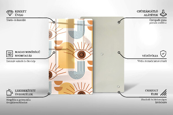 Cutting board Boho pattern eyes