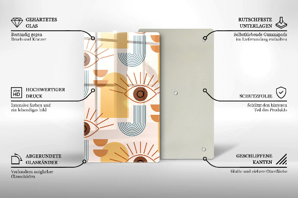Cutting board Boho pattern eyes