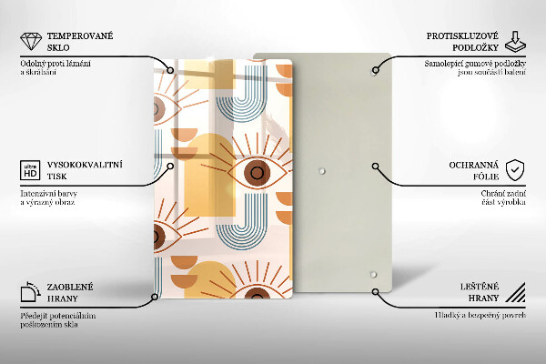 Cutting board Boho pattern eyes