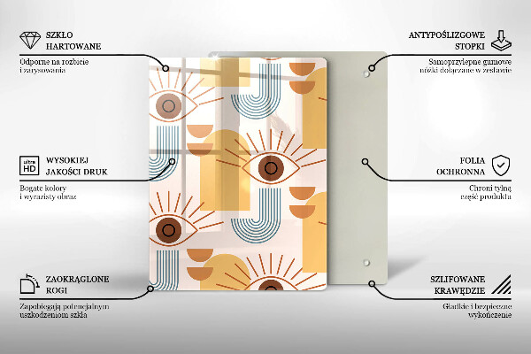Cutting board Boho pattern eyes
