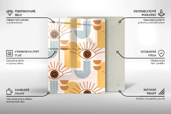 Cutting board Boho pattern eyes