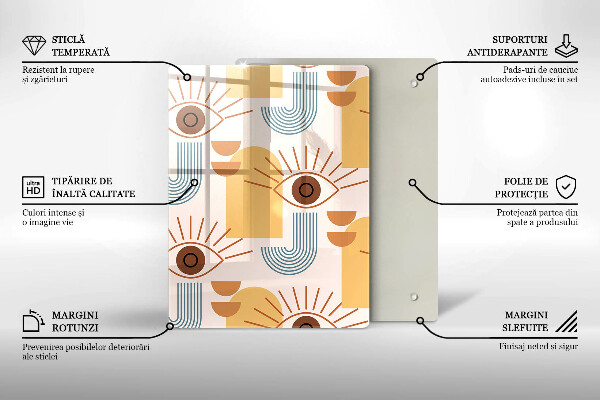 Cutting board Boho pattern eyes