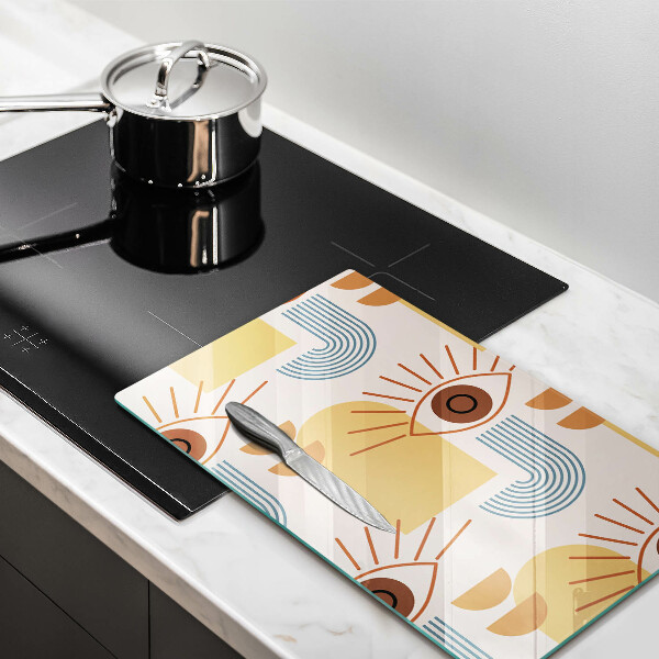Cutting board Boho pattern eyes