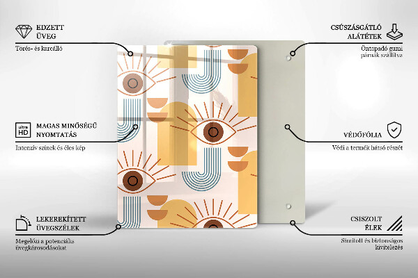 Cutting board Boho pattern eyes