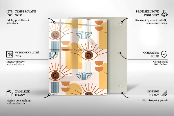 Cutting board Boho pattern eyes